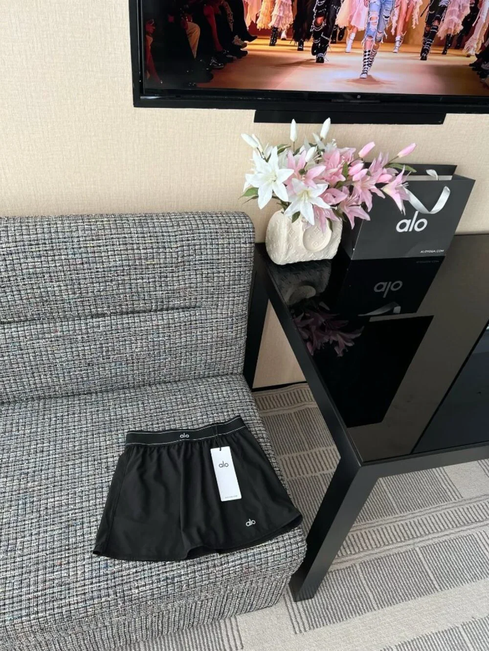 ALO Black Mini Skirt